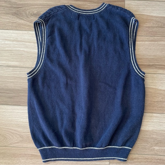 Vintage Ivy Crew Navy Sweater Vest - Picture 4 of 6